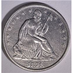 1871 SEATED LIBERTY HALF DOLLAR  AU