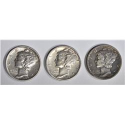 1919, 26-D & 31-D XF MERCURY DIMES