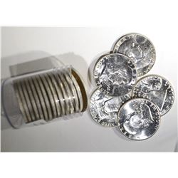 ORIG ROLL OF CH BU 1963-D FRANKLIN HALVES