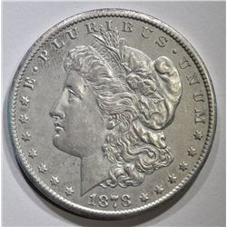 1878-CC MORGAN DOLLAR, AU marks on rev