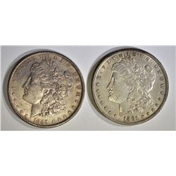 1889 AU & 1891 XF scratches MORGAN DOLLARS