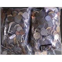 13 POUNDS OF FOREIGN COINS - UNSEARCHED