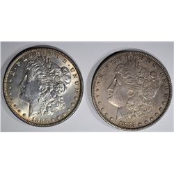 1883 AU & 1885 AU MORGAN DOLLARS