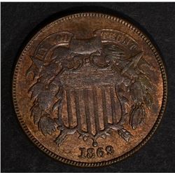 1869 TWO CENT PIECE  CH BU