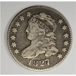 1827 CAPPED BUST DIME  VF