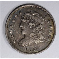 1837 CAPPED BUST HALF DIME  XF+