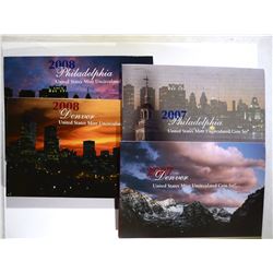 2007 & 2008 U.S. MINT UNC SETS IN ORIG PACKAGING