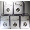 Image 1 : 5 - 1945 MERCURY DIMES NGC MS65