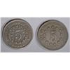 Image 2 : 1866 RAYS VG/F & 1867 XF SHIELD NICKELS