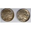 Image 1 : 1916 & 1917 BUFFALO NICKELS, CH BU