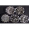 Image 2 : 5 UNC SILVER DOLLARS IN CAPS ONLY
