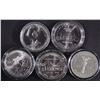 Image 2 : 5 UNC SILVER DOLLARS IN CAPS ONLY