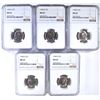 Image 1 : 5 - 1950 D JEFFERSON NICKELS NGC MS65