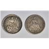 Image 1 : 1868-S VF damaged & 1871-S VG/F SEATED HALF DIMES