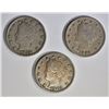 Image 1 : 1898, 99 & 1902 VF/XF LIBERTY NICKELS