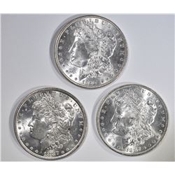 3-CH BU 1887 MORGAN DOLLARS