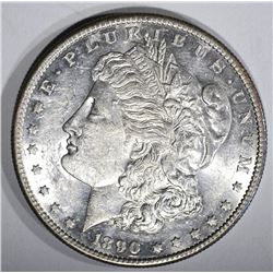 1890-S MORGAN DOLLAR, CH BU+