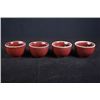 Image 1 : A set of four export sacrificial red glaze cups.