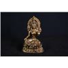 Image 1 : A Copper Buddha inlayed with gemstone.