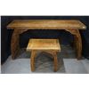 Image 1 : A Wenge Wood Chinese Zheng Table with a Wenge Wood Stool.