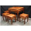 Image 1 : Huanghuali Square Table with four Stools