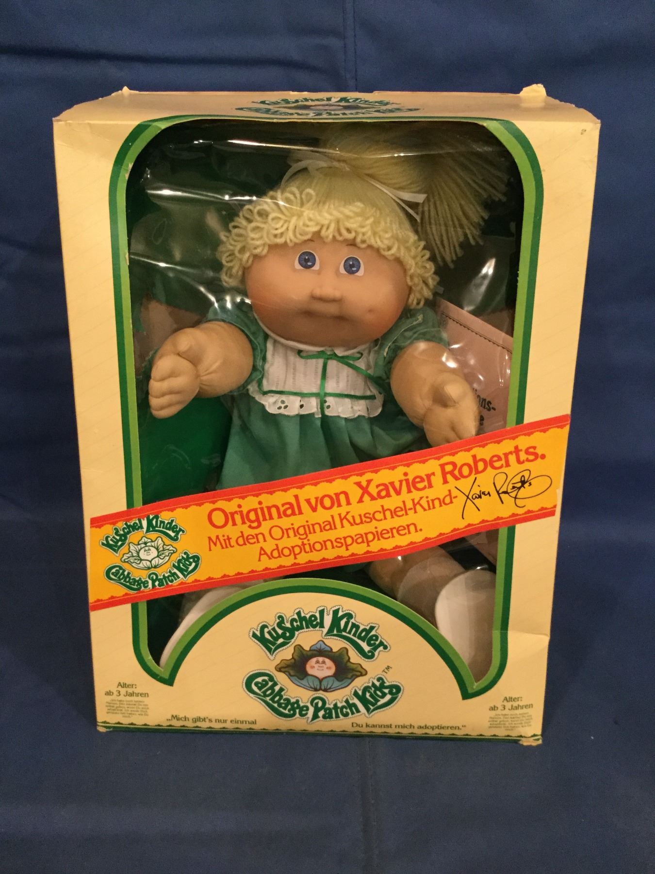 Kuschel Kinder Cabbage Patch Kids box with Jesmar Doll and certificate