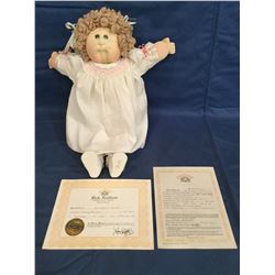 1985 Limited Edition Cabbage Patch Kids with certificate Soft Sculpture Doll Imogeme Doris