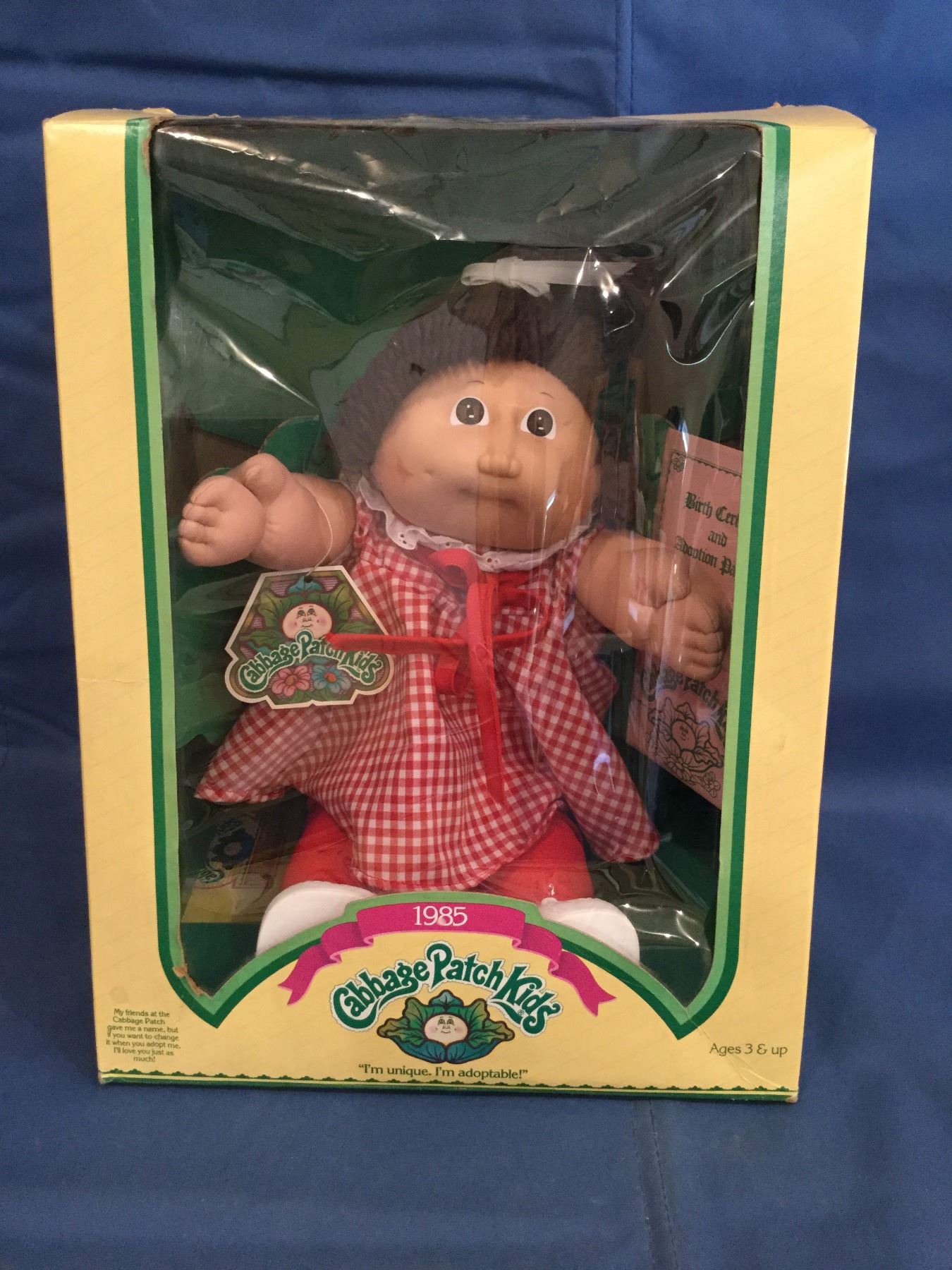 Cabbage Patch Kids box with doll and a certificate Adoree Sally in a ...