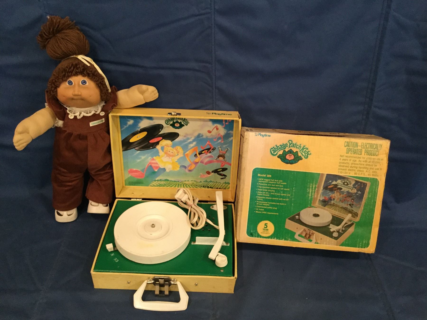 Cabbage Patch Kids Record Player in Original box and 1 Jesmar Doll