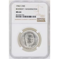 1946-S Booker T. Washington Memorial Half Dollar Coin NGC MS64