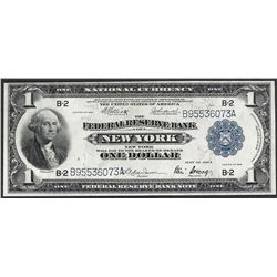 1918 $1 Federal Reserve Bank Note New York