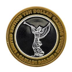 .999 Silver Caesars Palace Las Vegas, Nevada $10 Casino Limited Edition Gaming T