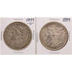 Lot of 1899-O & 1889 $1 Morgan Silver Dollar Coins