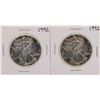 Image 1 : Lot of (2) 1992 $1 American Silver Eagle Coins