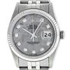 Image 1 : Rolex Men's Stainless Steel Meteorite Diamond 36MM Datejust Wristwatch
