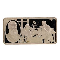 500 Grain Sterling Silver Franklin Mint 100 Greatest Americans Ingot