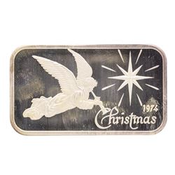1974 Christmas Madison Mint 1 oz .999 Fine Silver Art Bar