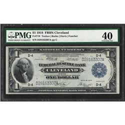 1918 $1 Federal Reserve Bank Note Cleveland Fr.719 PMG Extremely Fine 40
