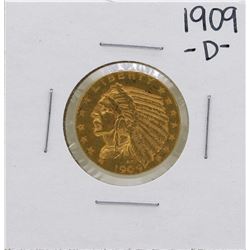 1909-D $5 Indian Head Half Eagle Gold Coin