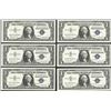 Image 1 : Lot of (6) 1957B $1 Silver Certificate Notes
