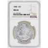 Image 1 : 1885 $1 Morgan Silver Dollar Coin NGC MS65