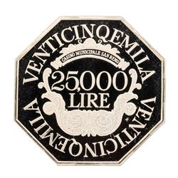 Casino Municipale San Remo 20.3 gram .925 Sterling Silver Gaming Token