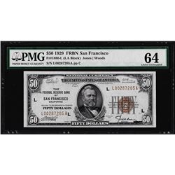 1929 $50 Federal Reserve Bank Note San Francisco Fr.1880-L PMG Choice Uncirculat