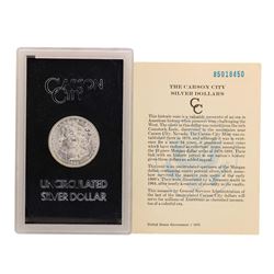 1885-CC $1 Morgan Silver Dollar Uncirculated Coin GSA w/ COA