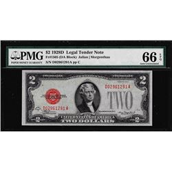 1928D $2 Legal Tender Note Fr.1505 PMG Gem Uncirculated 66EPQ