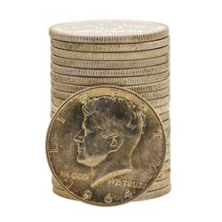 Roll of (20) Brilliant Uncirculated 1964-D Kennedy Half Dollar Coins