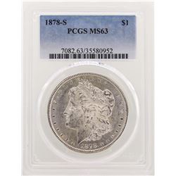 1878-S $1 Morgan Silver Dollar Coin PCGS MS63