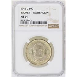 1946-D Booker T. Washington Memorial Half Dollar Coin NGC MS64