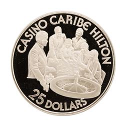 Casino Caribe Hilton San Juan Puerto Rico 14.4 gram .925 Sterling Silver Gaming