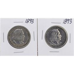 Lot of (2) 1893 Columbian Exposition Half Dollar Coins